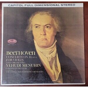 Yehudi Menuhin LP - Beethoven: Concerto In D Major, Op. 61 - Capitol FDS VG/EX